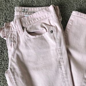 J. Crew Light Pink Toothpick Jeans
